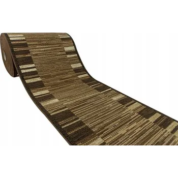 Koberec BĚHOUN KOBERCOVÝ šíře 80 cm HNĚDÝ BÉŽOVÝ DO PŘEDSÍNĚ LUNA