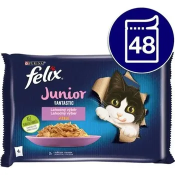 Krmivo pro kočku Felix Fantastic Junior Mix chutí v Želé 48x85g
