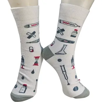 Pánské ponožky Dospělé ponožky Amynos - 37-41 / bílá/šedá