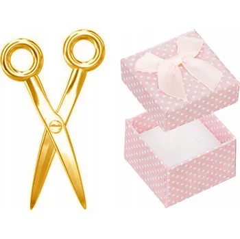 Přívěsek Stříbrný pozlacený Přívěsek Kadeřnické nůžky Malý dámský přívěsek 925