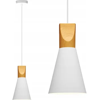 ZÁVĚSNÁ STROPNÍ LAMPA Postmoderní Kužel Moderní BÍLÁ NASTAVITELNÁ E27