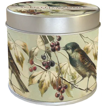Svíčka Vonná svíčka v plechové dóze Winter Forest Bird