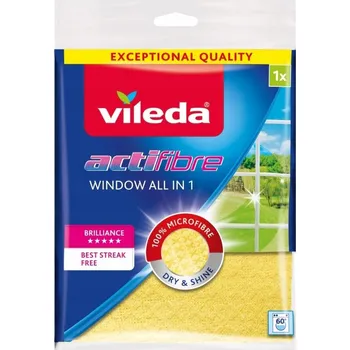 Utěrka Vileda Actifibre utěrka na okna bez Hadřík , savá, 1 Ks 36x32 cm