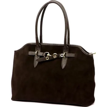 Vera Pelle kabelka z pravé kůže hnědá