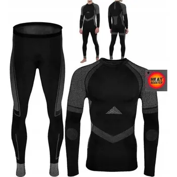 Pánské termo spodní prádlo Termoaktivní Bezešvé Elastické prádlo sada Heat Legíny Triko M/L