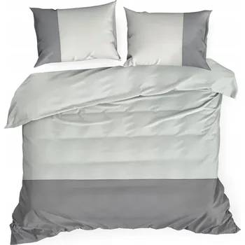 Povlečení NOVA DUO BÍLO-OCELOVÁ POVLEČENÍ Z BAVLNY 220x200 cm