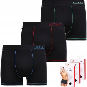 Boxerky PÁNSKÉ BOXERKY SADA 3 KS KLASICKÉ MORAJ SLIPY PŘILÉHAVÉ POHODLNÉ M