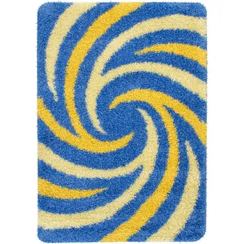 Koberec 140 x 190 cm KOBEREC SHAGGY MODROŽLUTÝ DO POKOJE PRO MLÁDEŽ