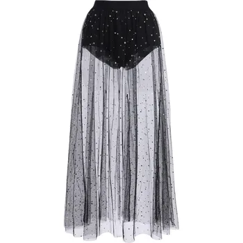 Dámská sukně Sukňové kraťasy dlouhá tylová párty sukně S