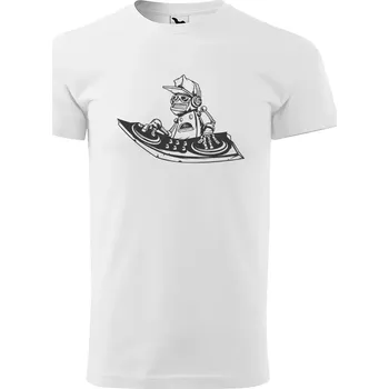 Sablio Tričko s potiskem DJ v akci - bílé 2XL