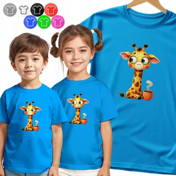 DĚTSKÉ TRIČKO T-SHIRT - ŽIRAFA – SLADKÝ PORTRÉT PRO DĚTI VZOR - L