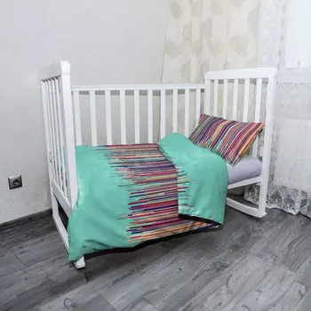 Povlečení Sablio Mikroplyšové dětské povlečení do postýlky Stékající barva - 100x135 / 40x60