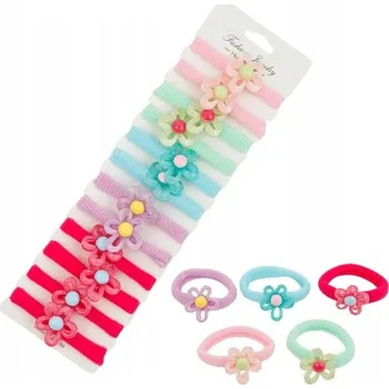Sada gumiček do vlasů froté, vícebarevné