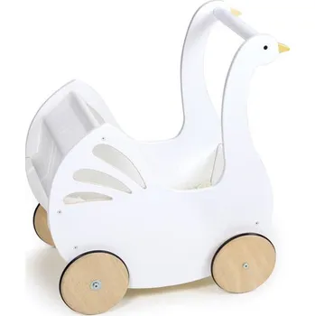 Kočárek pro panenku Hluboký kočárek pro panenky Tender Leaf Toys Sweet Swan