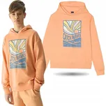 4F dětská mikina bavlna oranžová, velikost 122