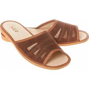 Pánské pantofle Wójciak Podhalí pánské domácí pantofle z přírodní kůže, otevřený prst