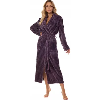 Dámský župan L&L dlouhý dámský župan Ritta 2415 L ametyst