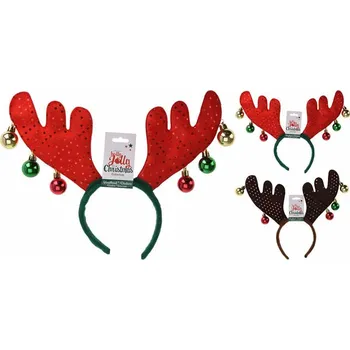 Bytová dekorace Čelenka se sobími rohy - hnědá