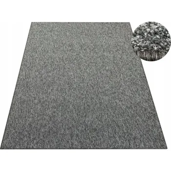 Koberec KOBEREC SMYČKOVÝ ŠEDÝ MELÍR S FILCOVÝM PODKLADEM DO POKOJE MONET 200x200 cm