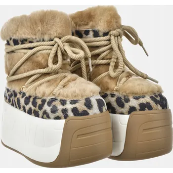 Dámská zimní obuv SNĚHULE S KOŽÍŠKEM SILNÁ PODRÁŽKA KŮŽE BIG STAR OO274A208 HNĚDÉ 40