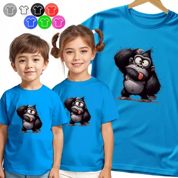 Chlapecké tričko DĚTSKÉ TRIČKO T-SHIRT - OPICE – KOMIKSOVÝ PORTRÉT PRO DĚTI - S