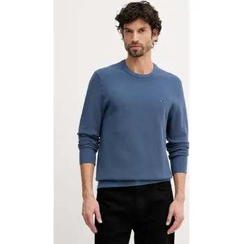 Pánský svetr Bavlněný svetr Tommy Hilfiger MW0MW36347 modrá 95C, vel. L