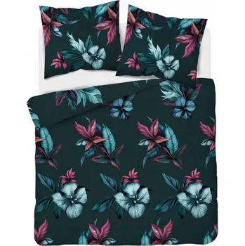 Povlečení Povlečení z bavlněného saténu 220x200 do ložnice příjemné na dotek květiny