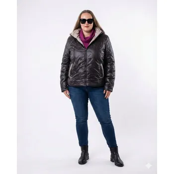 Dámská casual bunda Krátká bunda OLIVIA černá Velikost: 4XL