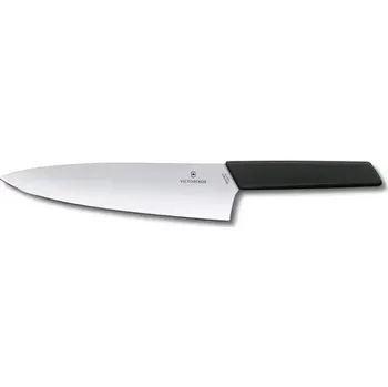 Kuchyňský nůž Švýcarský moderní kuchařský nůž černý délka čepele 20 cm | VICTORINOX 6.9013.20B