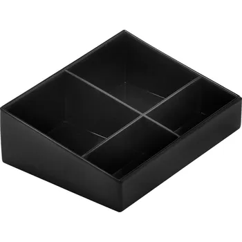 Doplňkové přihrádky (4 odd.) k serv. podnosu Como, 15,2x11,5x4,9 cm - černá