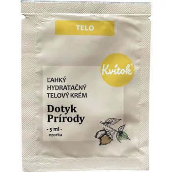 Tělové mléko Kvitok Hydratační tělový krém Dotek přírody - lehký - vzorek (5 ml)