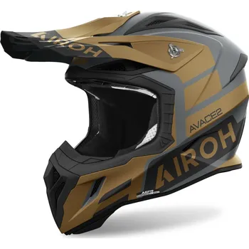 Helma na motorku Přilba AVIATOR ACE 2 Sake, AIROH (matná zlatá) 2025 (Velikost: XS)