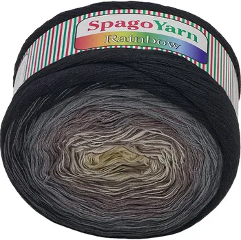 Příze Bellatex Příze SpagoYarn Rainbow Smetanová,Hnědá,Šedá,Černá