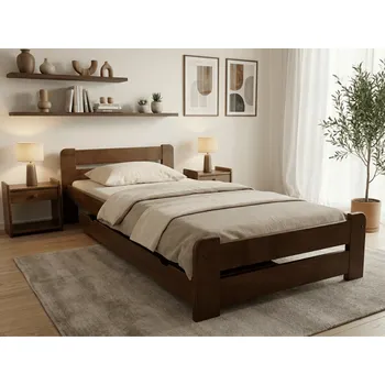 Postel Postel Laura 80 x 200, dub Rošt: Bez roštu, Matrace: Bez matrace