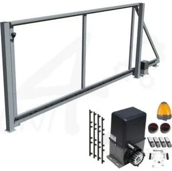 brána Posuvná samonosná brána vč. sloupků a automatizace - 4500 x 1250 mm