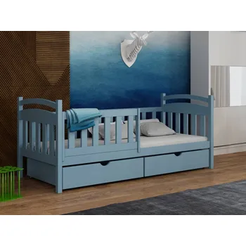 Dětská postel Dětská postel s úložným prostorem Kornel Barva dřeva: Modrá, Rozměry: 80x180