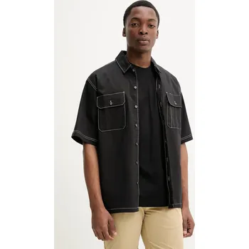 Pánská košile Košile Dickies pánská, černá barva, regular, s klasickým límcem, DK0A4Z7RBLK1 99X, vel. L