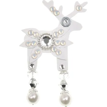 Budík Deers Velký bílý jelínek Monique + 2 měsíce na vrácení zboží