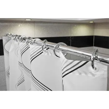 Tyč na sprchový závěs wela ROVNÁ TYČ do sprchového koutu 150 cm STŘÍBRNÁ