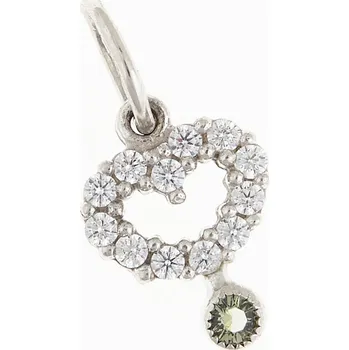 Přívěsek My Moldavite Zlatý přívěsek s vltavínem a zirkony – srdce 090-12508