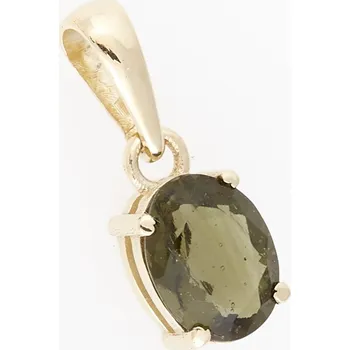 Přívěsek My Moldavite Zlatý přívěsek s vltavínem 1191