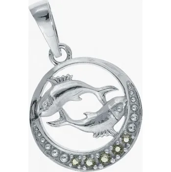 Přívěsek My Moldavite Stříbrné znamení - Ryby-60