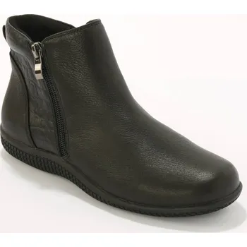 Dámská zimní obuv Kožené kotníkové boty černá 36