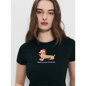 Dámské tričko Vánoční tričko - L - House - černá - 530DZ-99X