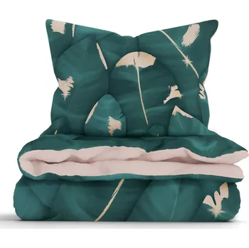 Povlečení MKLuzkoviny.cz Sára fialové 140 x 200, 70 x 90 cm nitěné knoflíky