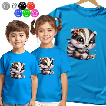 Chlapecké tričko DĚTSKÉ TRIČKO T-SHIRT - SKUNK - SLADKÝ PORTRÉT PRO DĚTI VZOR - 3XS