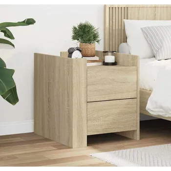 Noční stolek vidaXL Noční stolek 45 x 50 x 50 cm kompozitní dřevo [848286] Barva: dub sonoma