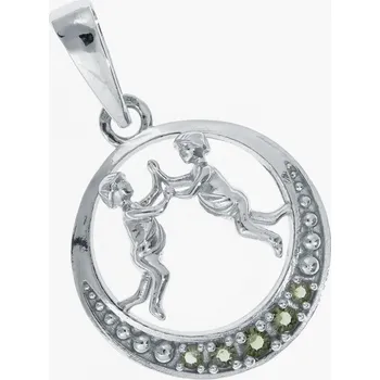 Přívěsek My Moldavite Stříbrné znamení - Blíženci