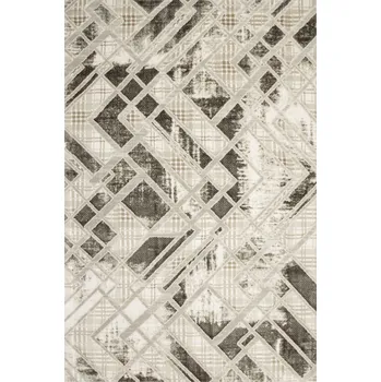 Koberec KOBEREC ŠEDÝ KRÉMOVÝ MODERNÍ S ROMBY VZHLED MRAMORU DO OBÝVACÍHO POKOJE GARDA 120x170 cm