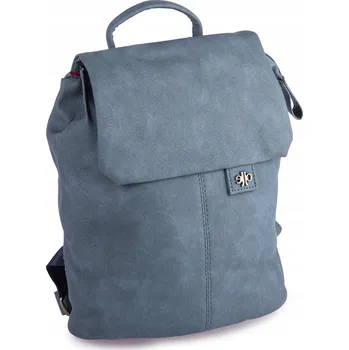 Městský batoh Elegantní malý/střední dámský městský batoh s klopou na tablet modrý